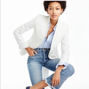 J Crew Regent Blazer White Linen
